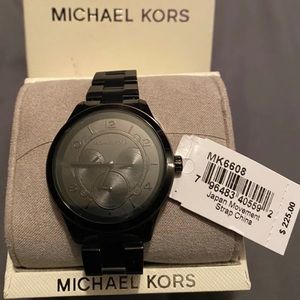RARE UNIQUE Michael Kors Watch All Black Women’s